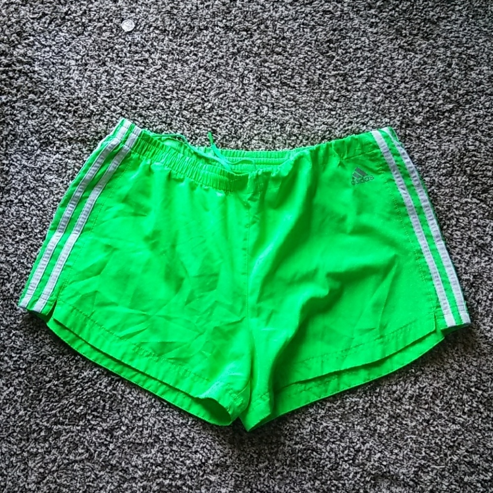 Adidas Green Running Shorts Size